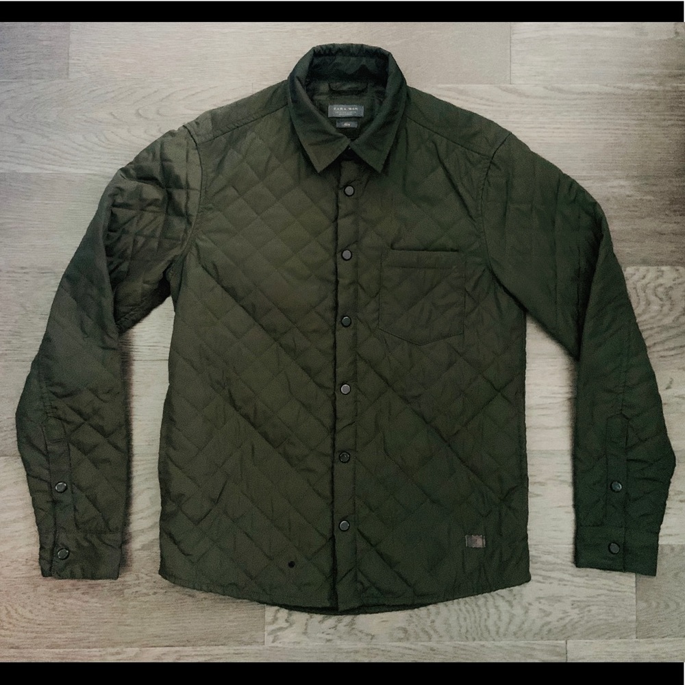 Zara Button Pattern Green Jacket